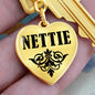Nettie v01 - Heart Pendant Luxury Keychain