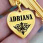 Adriana v01 - Heart Pendant Luxury Keychain
