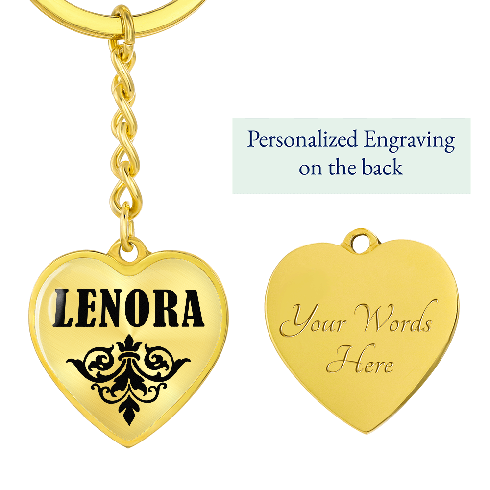 Lenora v01 - Heart Pendant Luxury Keychain