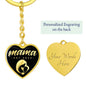 Mama, Est. 2024 v2 - Heart Pendant Luxury Keychain