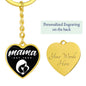 Mama, Est. 1960 v3 - Heart Pendant Luxury Keychain