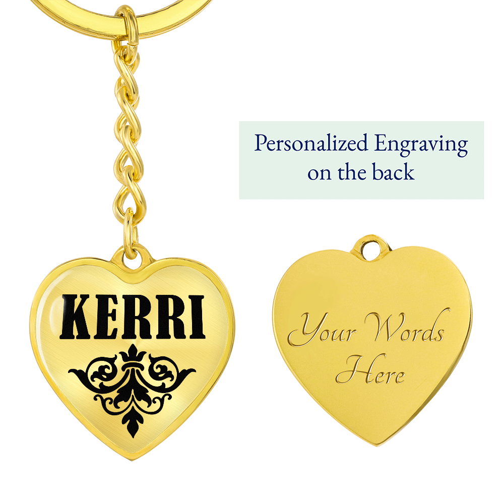 Kerri v01 - Heart Pendant Luxury Keychain