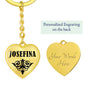 Josefina v01 - Heart Pendant Luxury Keychain