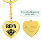 Rena v01 - Heart Pendant Luxury Keychain