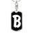 Initial B v3b - Luxury Dog Tag Keychain