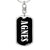 Agnes v01w - Luxury Dog Tag Keychain