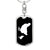 Mama Chicken With 1 Chick v3 - Luxury Dog Tag Keychain