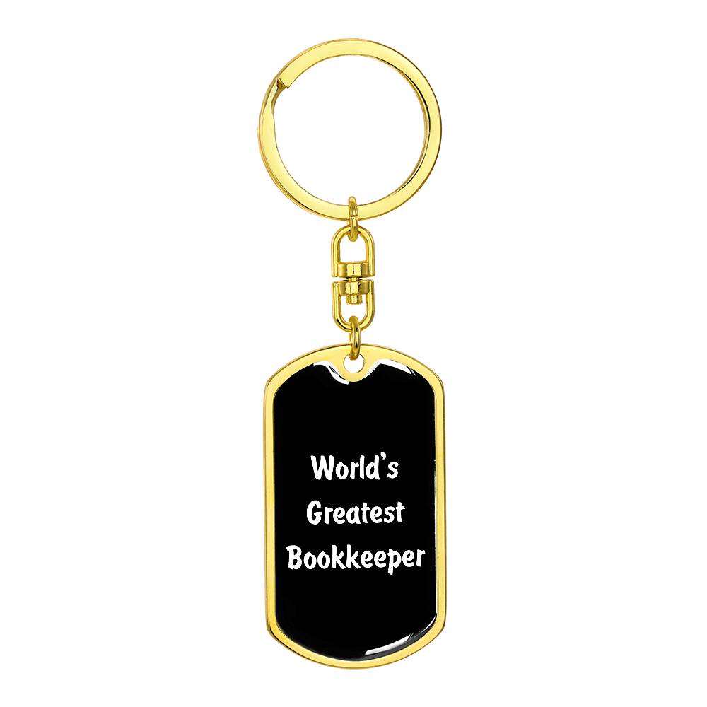 World's Greatest Bookkeeper v3 - Luxury Dog Tag Keychain