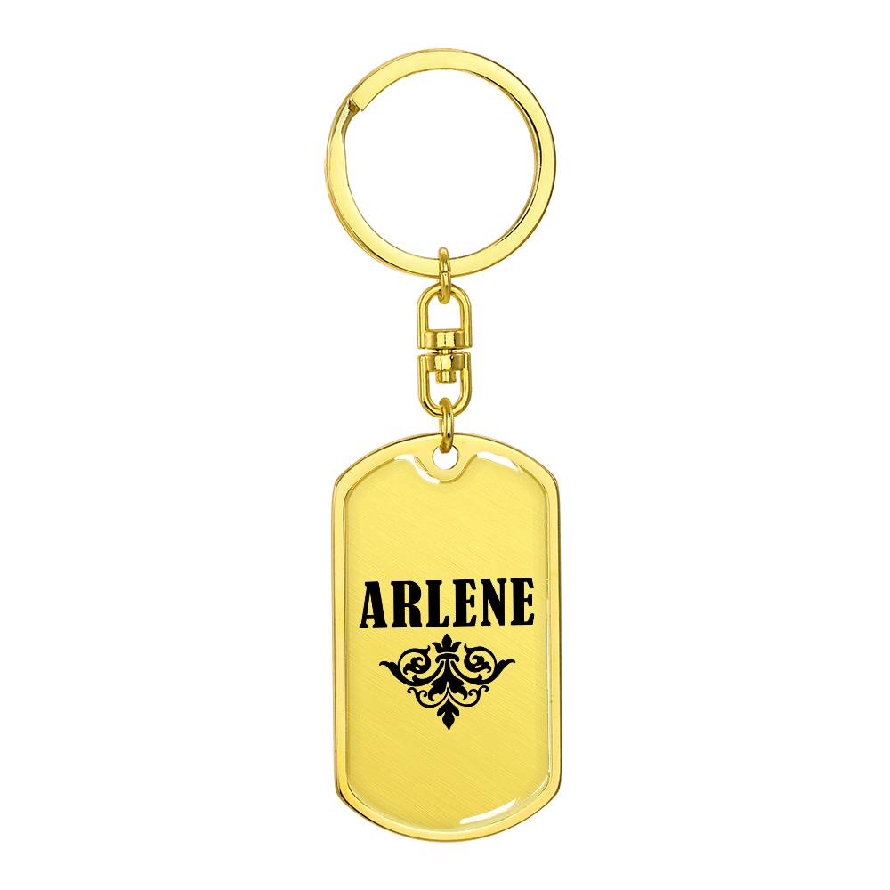 Arlene v01a - Luxury Dog Tag Keychain