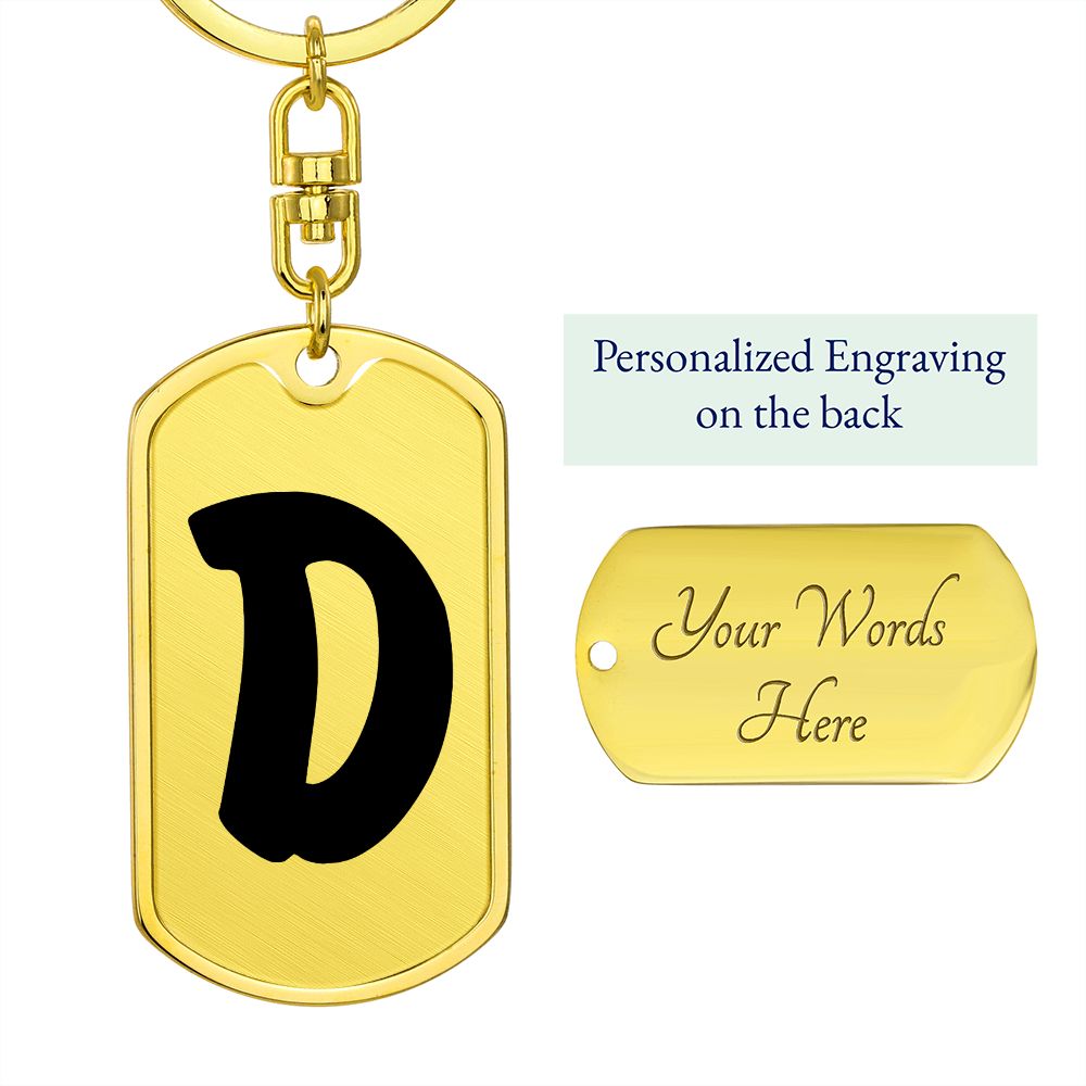 Initial D v1b - Luxury Dog Tag Keychain