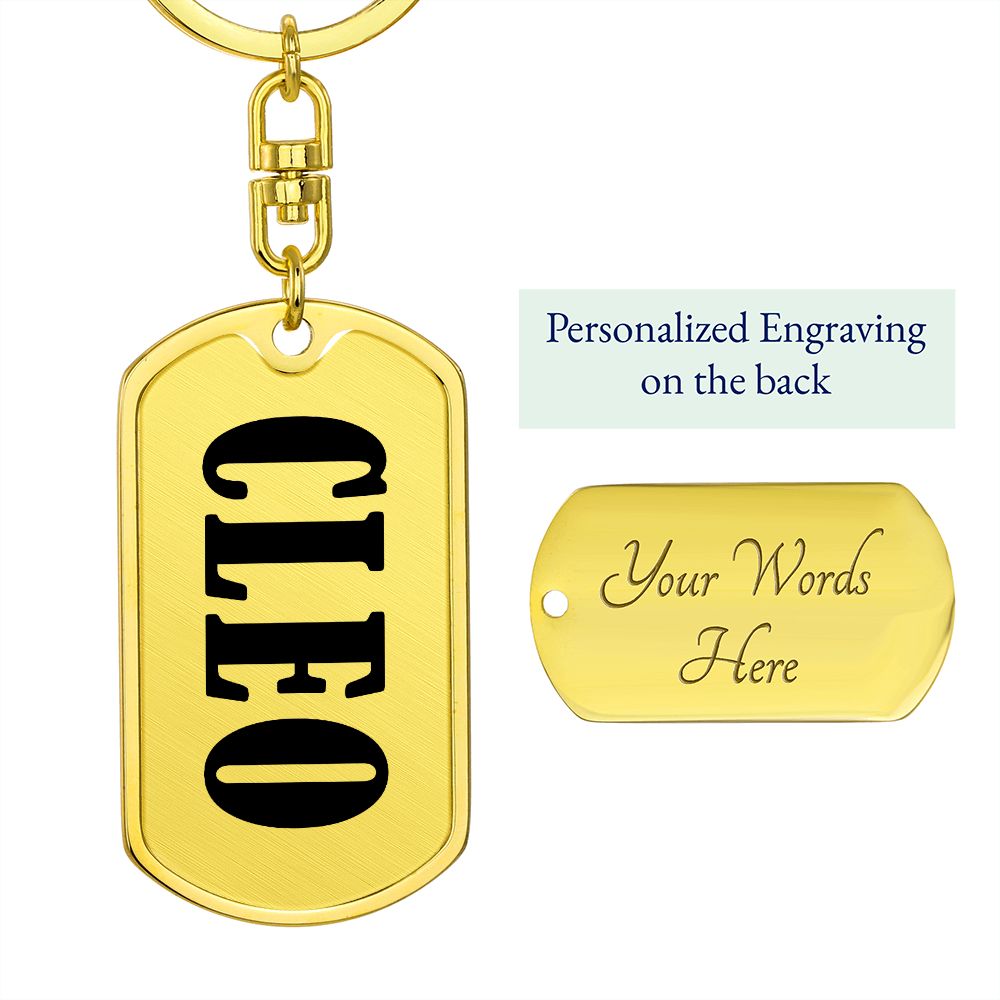 Cleo v01 - Luxury Dog Tag Keychain