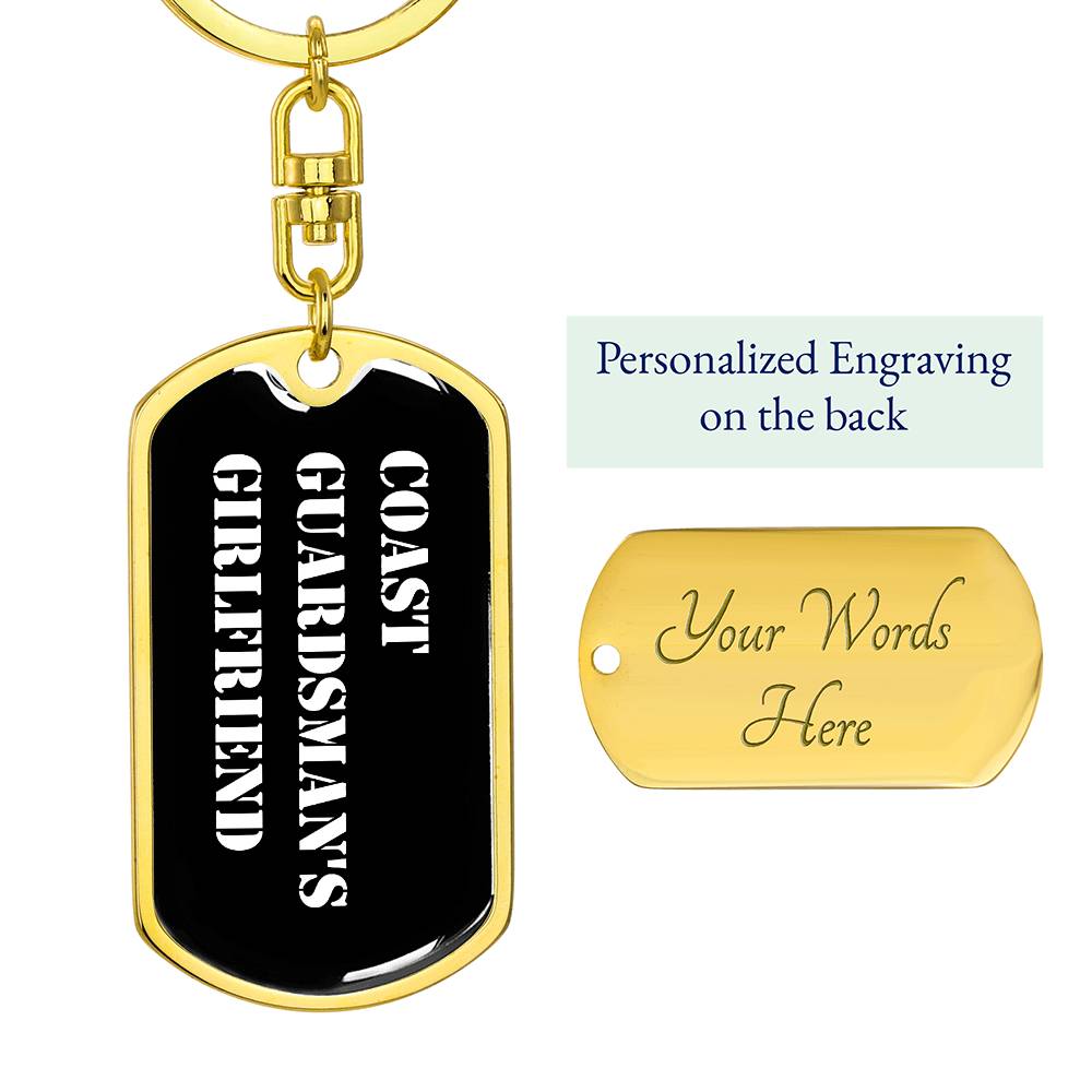 Coast Guardsman's Girlfriend v3 - Luxury Dog Tag Keychain