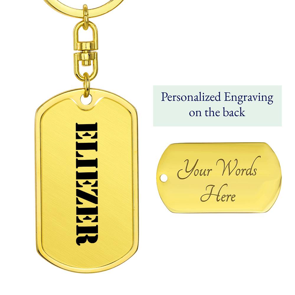 Eliezer - Luxury Dog Tag Keychain