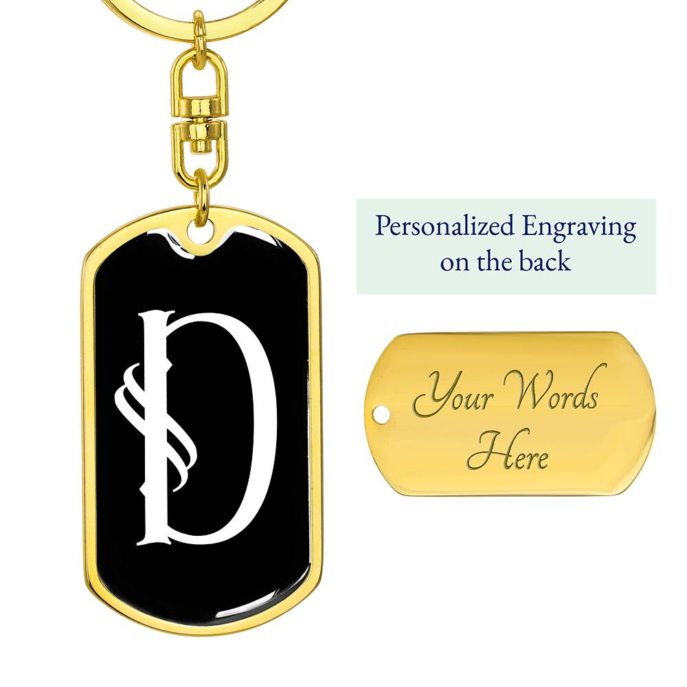 Initial D v001-13 - Luxury Dog Tag Keychain