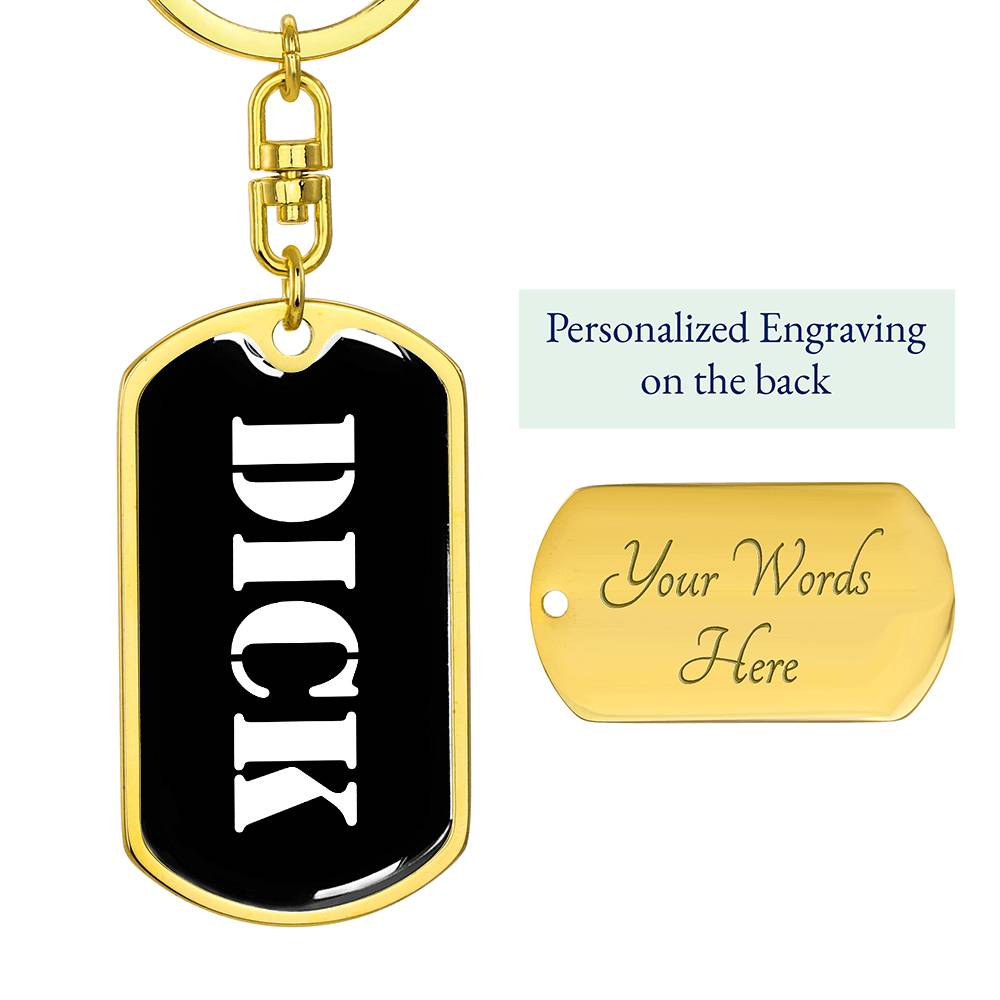 Dick v3 - Luxury Dog Tag Keychain