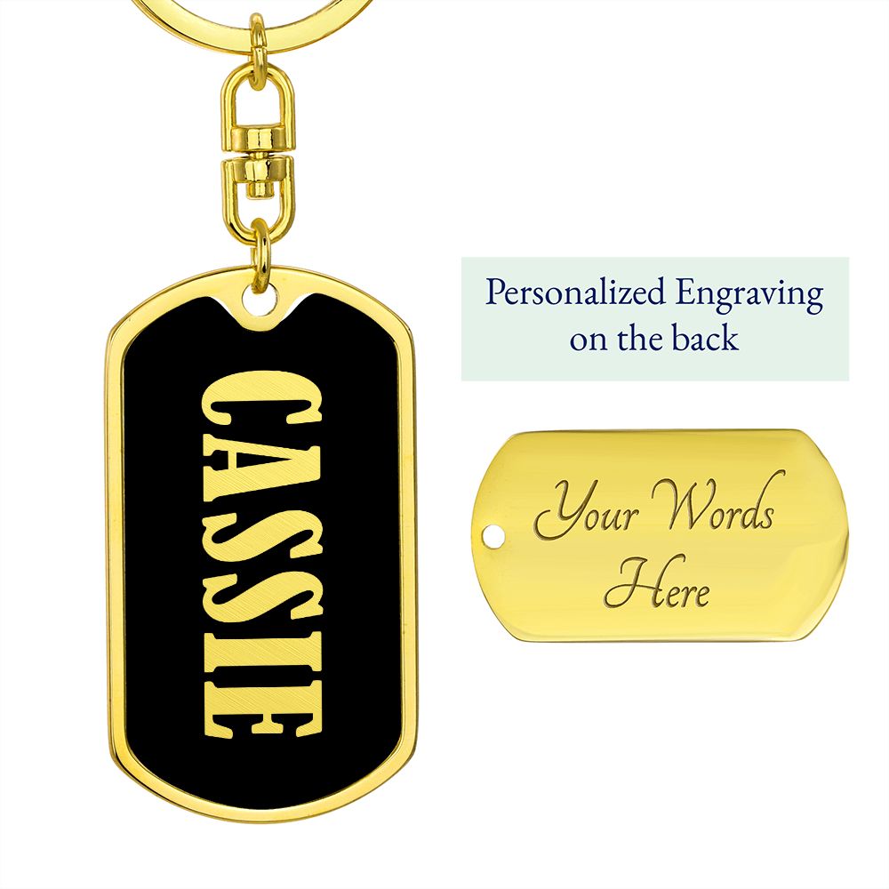 Cassie v02 - Luxury Dog Tag Keychain