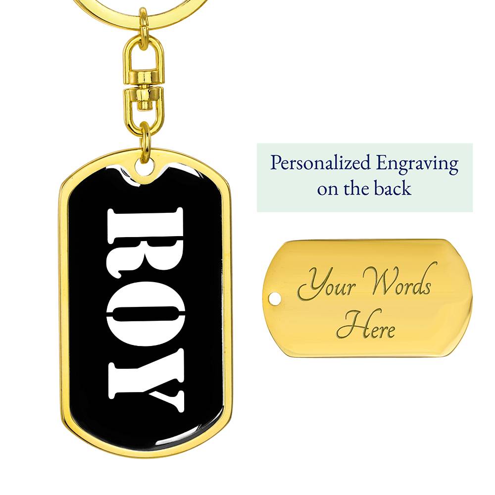 Roy v2 - Luxury Dog Tag Keychain