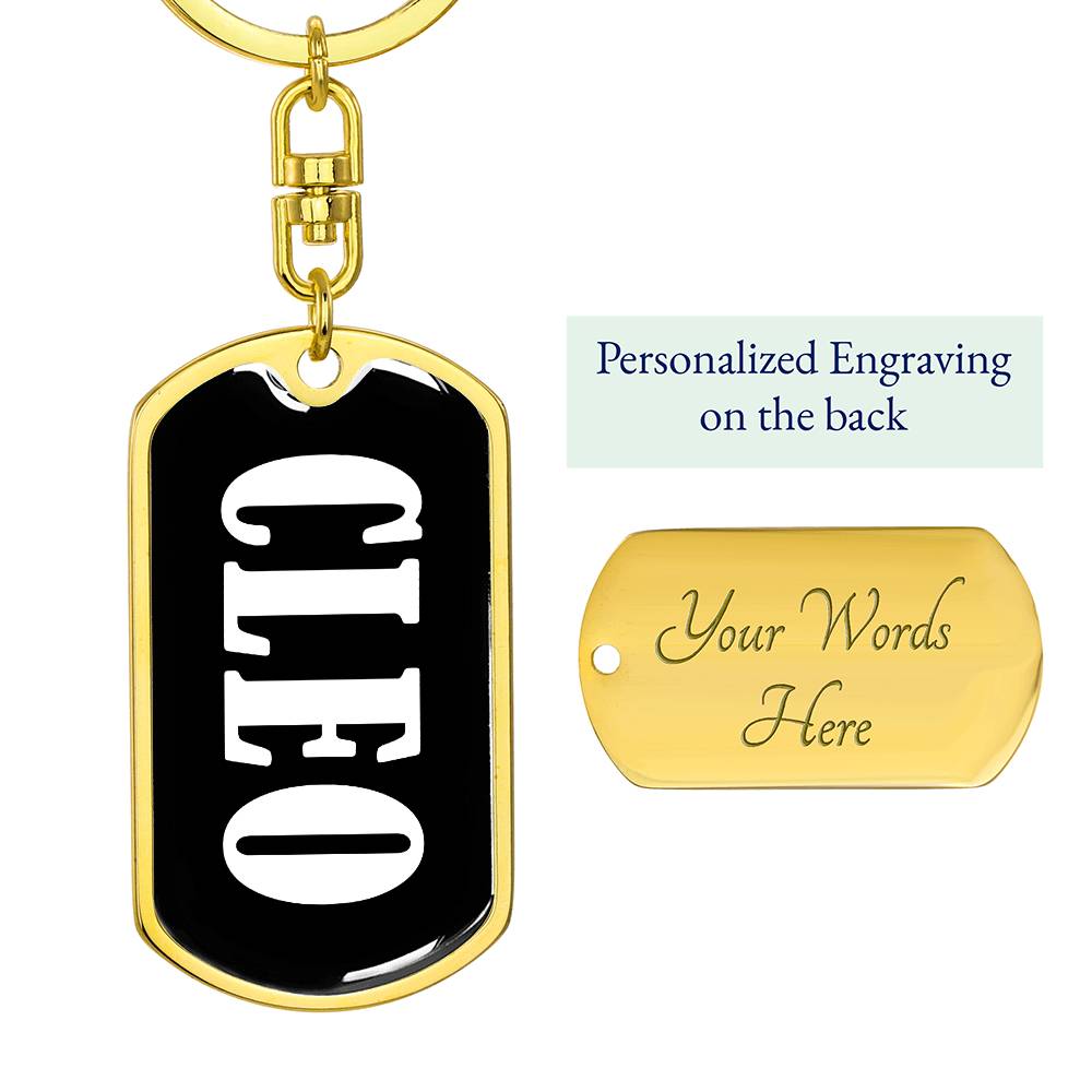 Cleo v03 - Luxury Dog Tag Keychain
