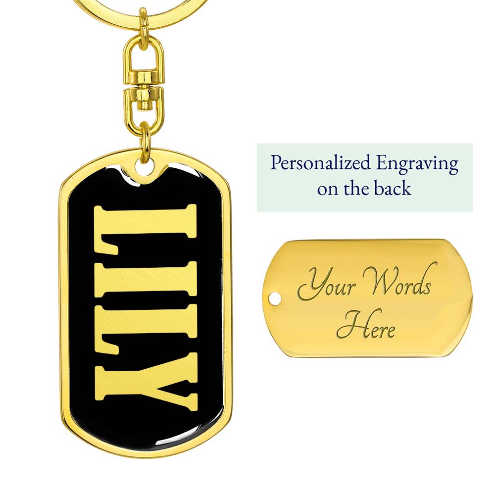 Lily v02 - Luxury Dog Tag Keychain