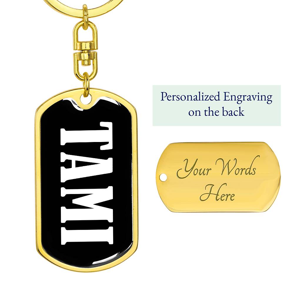 Tami v03 - Luxury Dog Tag Keychain