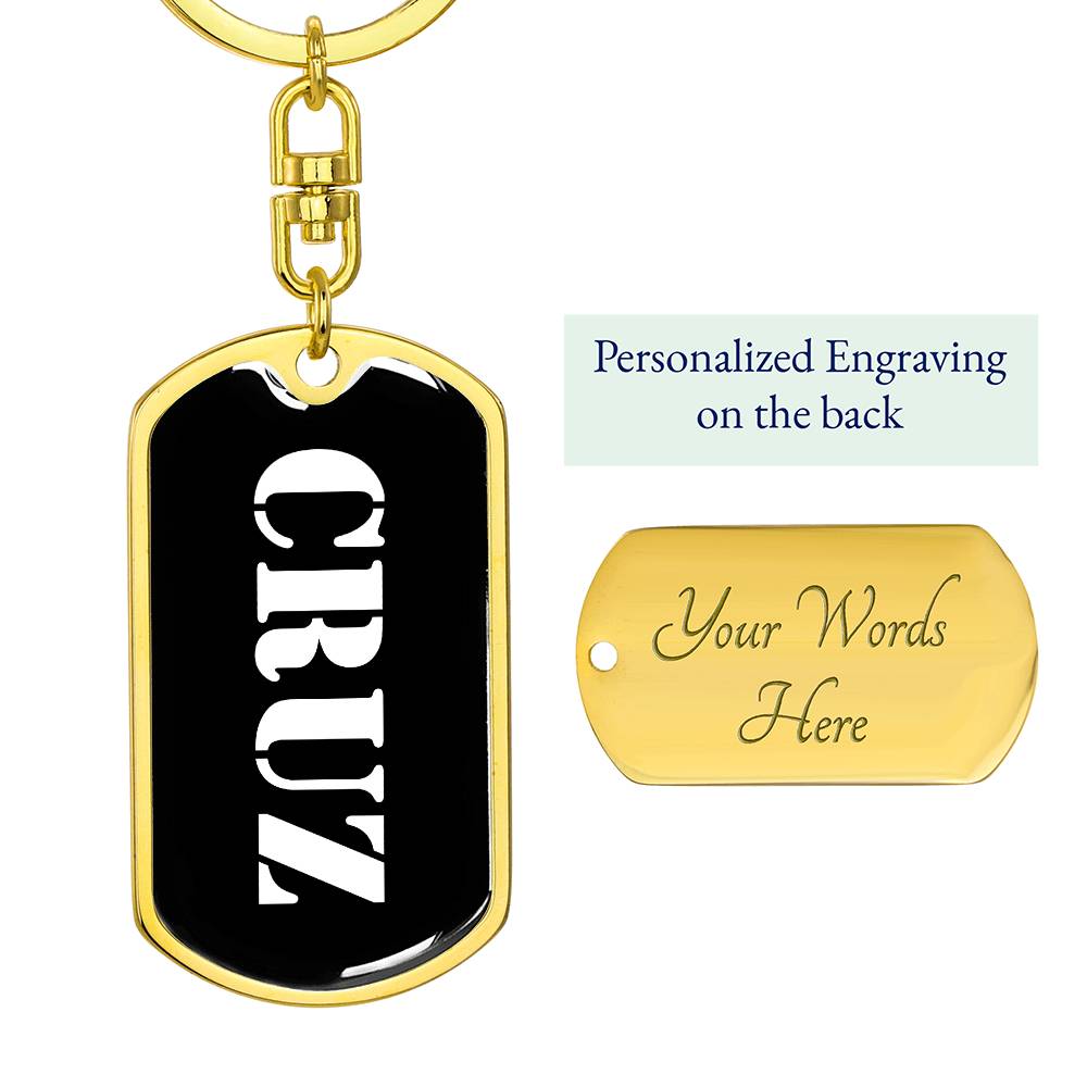 Cruz v3 - Luxury Dog Tag Keychain