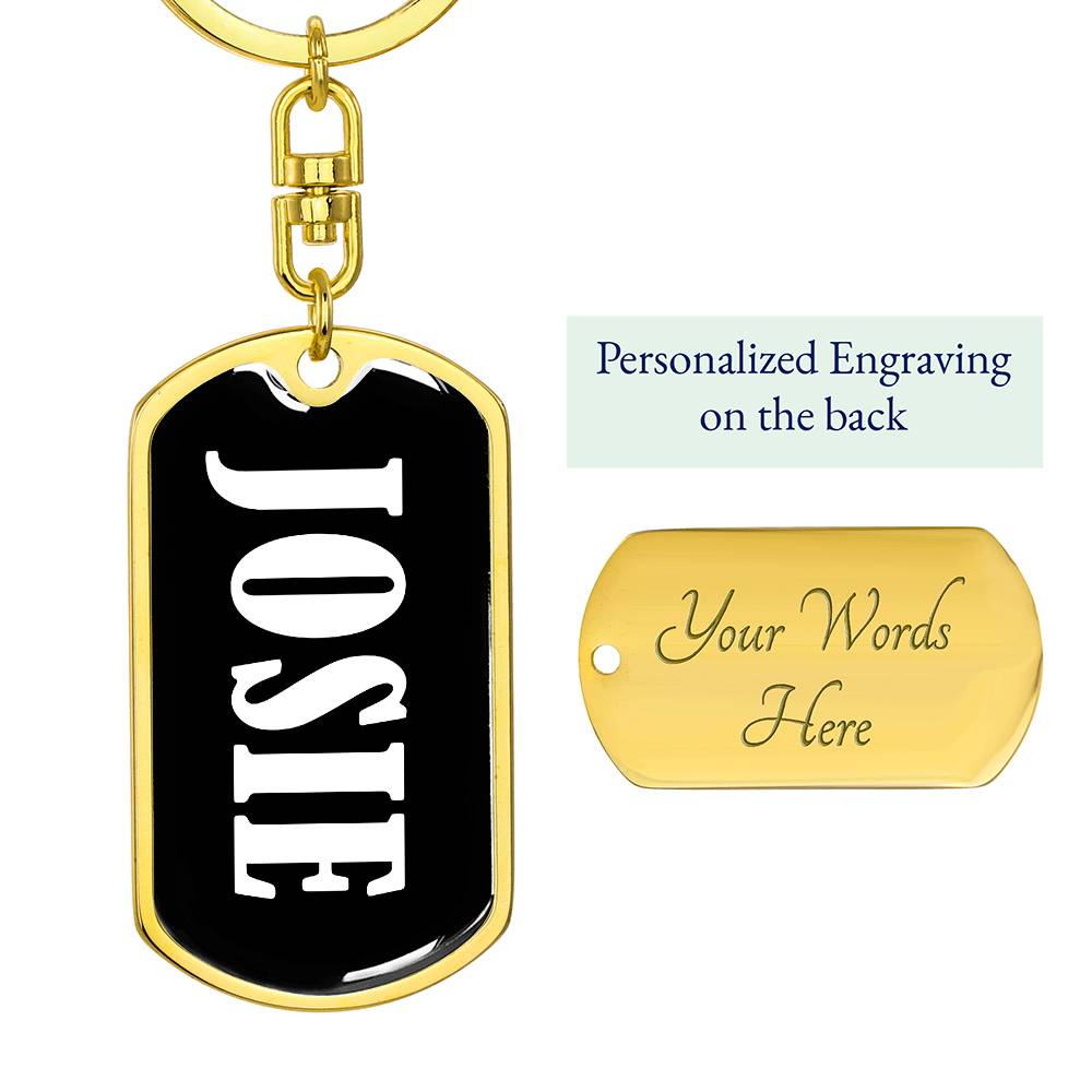 Josie v03 - Luxury Dog Tag Keychain