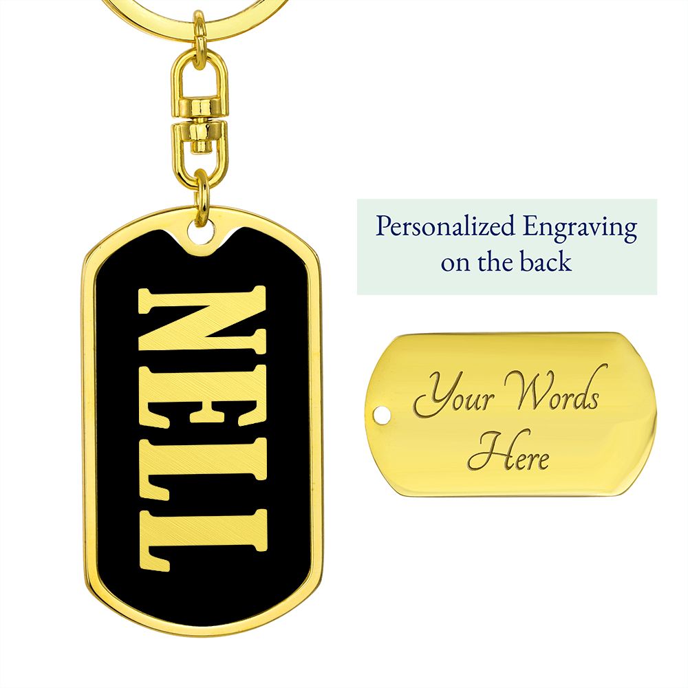 Nell v02 - Luxury Dog Tag Keychain