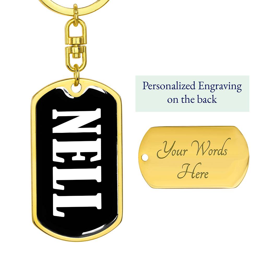 Nell v03 - Luxury Dog Tag Keychain