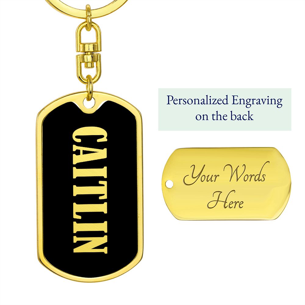 Caitlin v02 - Luxury Dog Tag Keychain