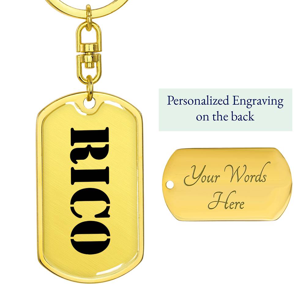 Rico - Luxury Dog Tag Keychain
