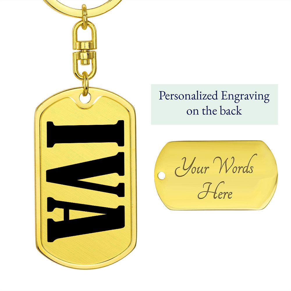 Iva v01 - Luxury Dog Tag Keychain