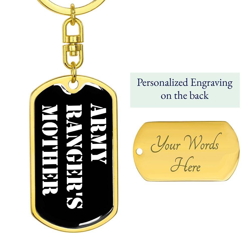 Army Ranger's Mother v3 - Luxury Dog Tag Keychain