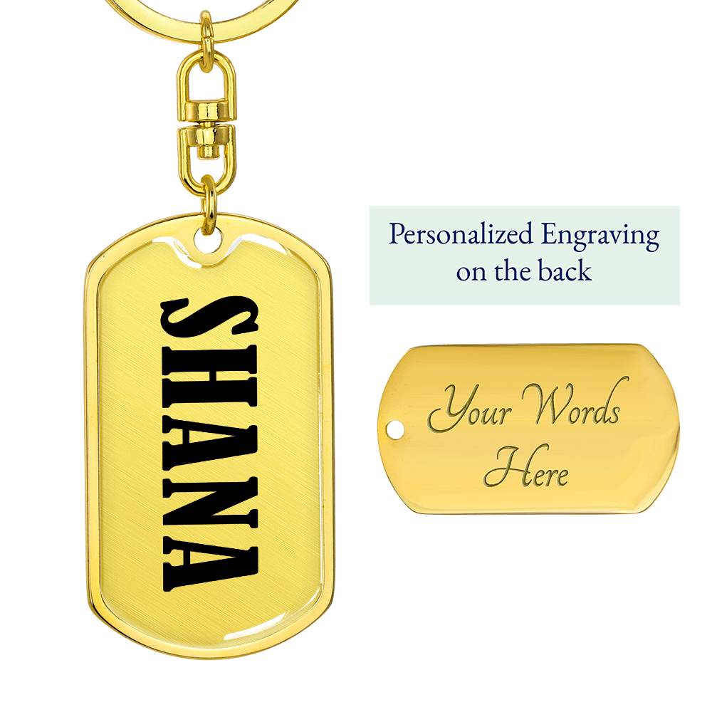 Shana v01 - Luxury Dog Tag Keychain