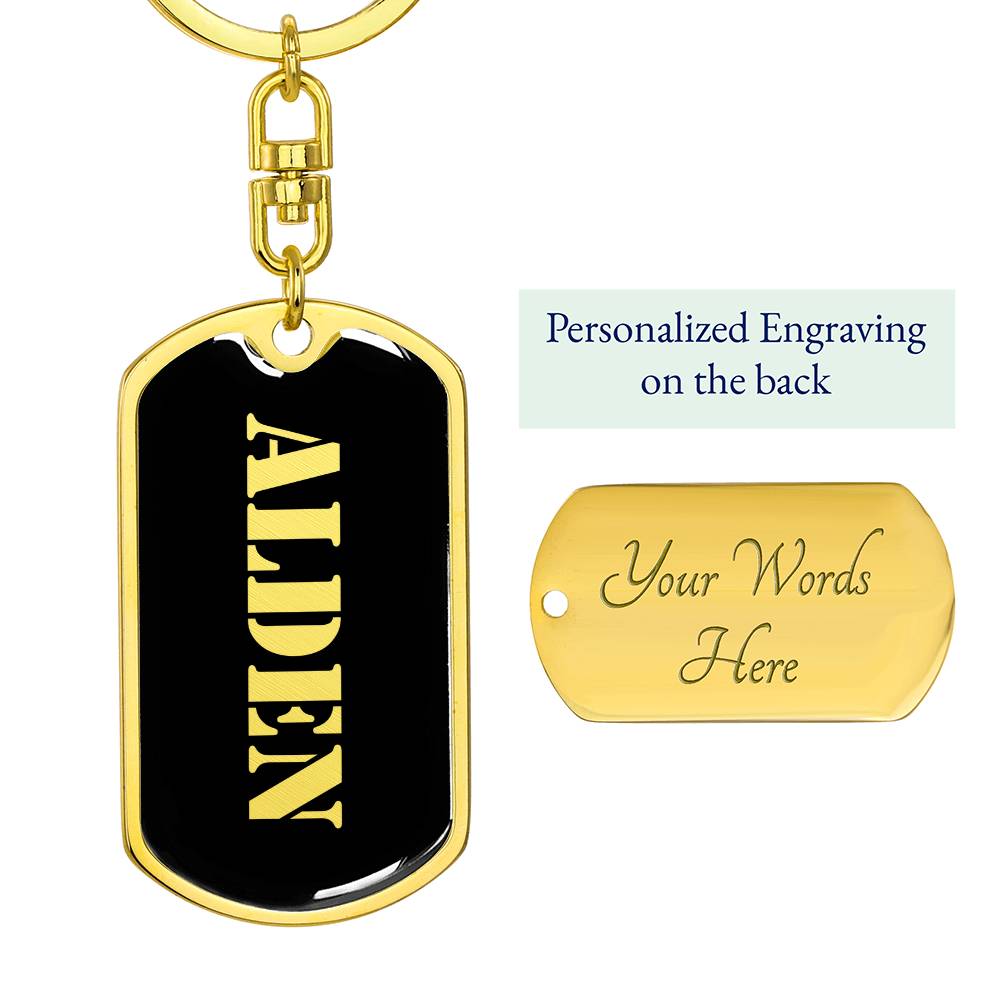 Alden v2 - Luxury Dog Tag Keychain