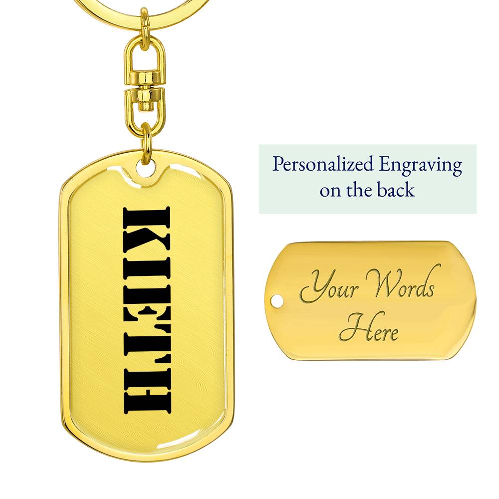 Kieth - Luxury Dog Tag Keychain