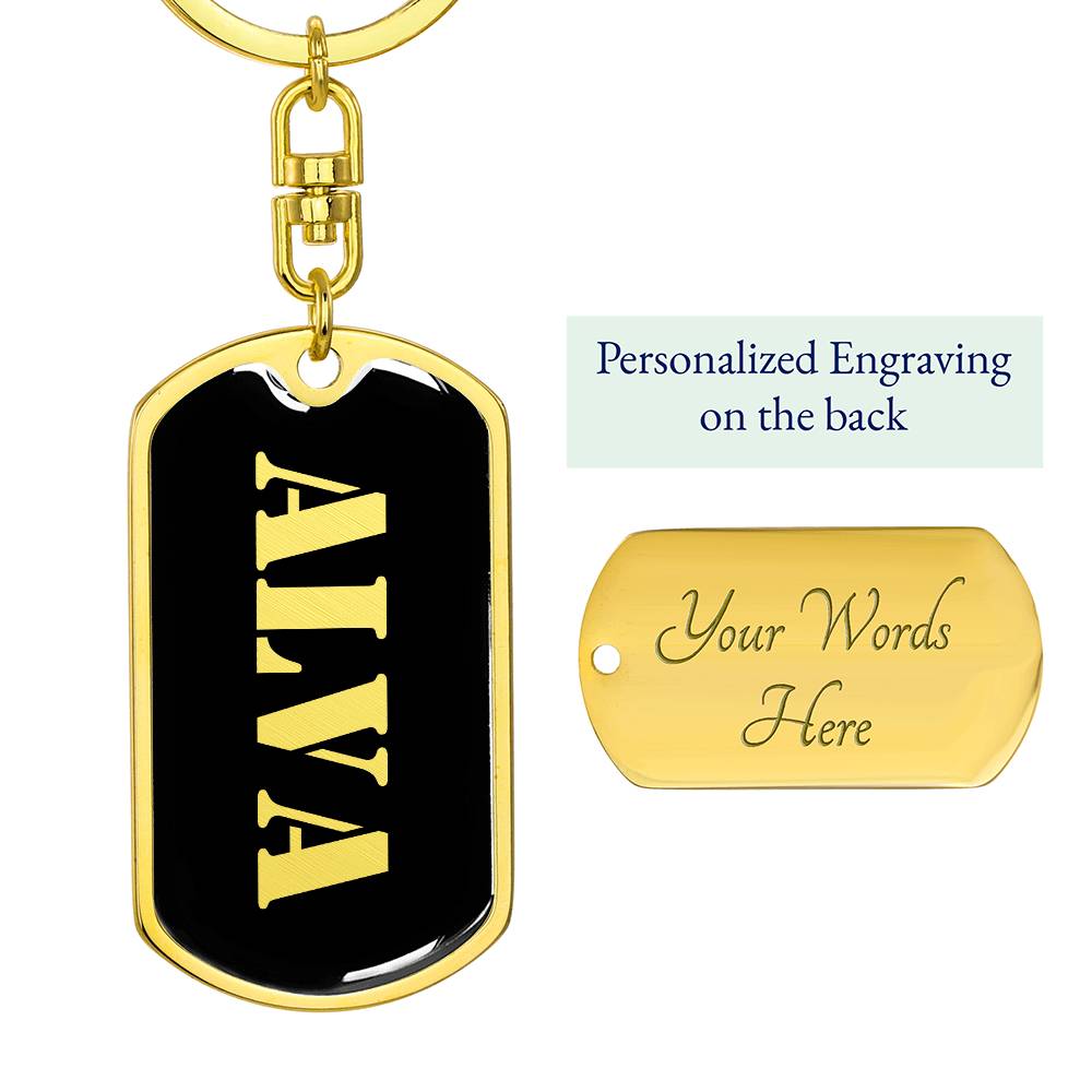 Alva v2 - Luxury Dog Tag Keychain