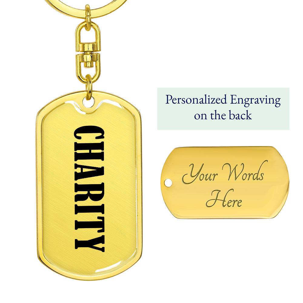 Charity v01 - Luxury Dog Tag Keychain