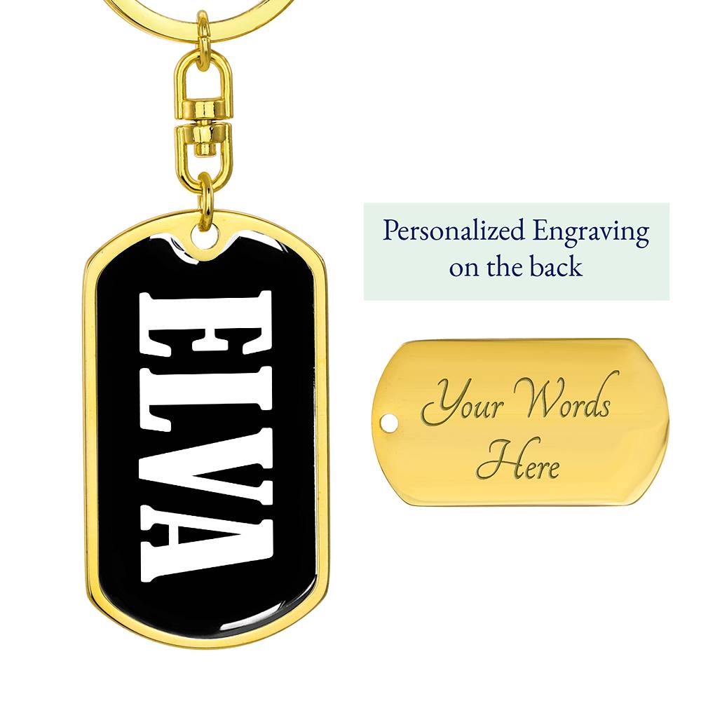 Elva v03 - Luxury Dog Tag Keychain