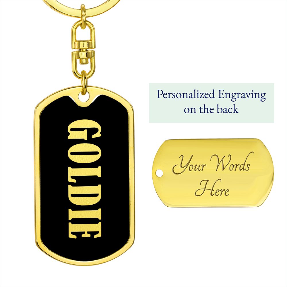 Goldie v02 - Luxury Dog Tag Keychain