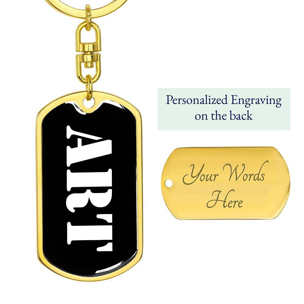 Art v3 - Luxury Dog Tag Keychain