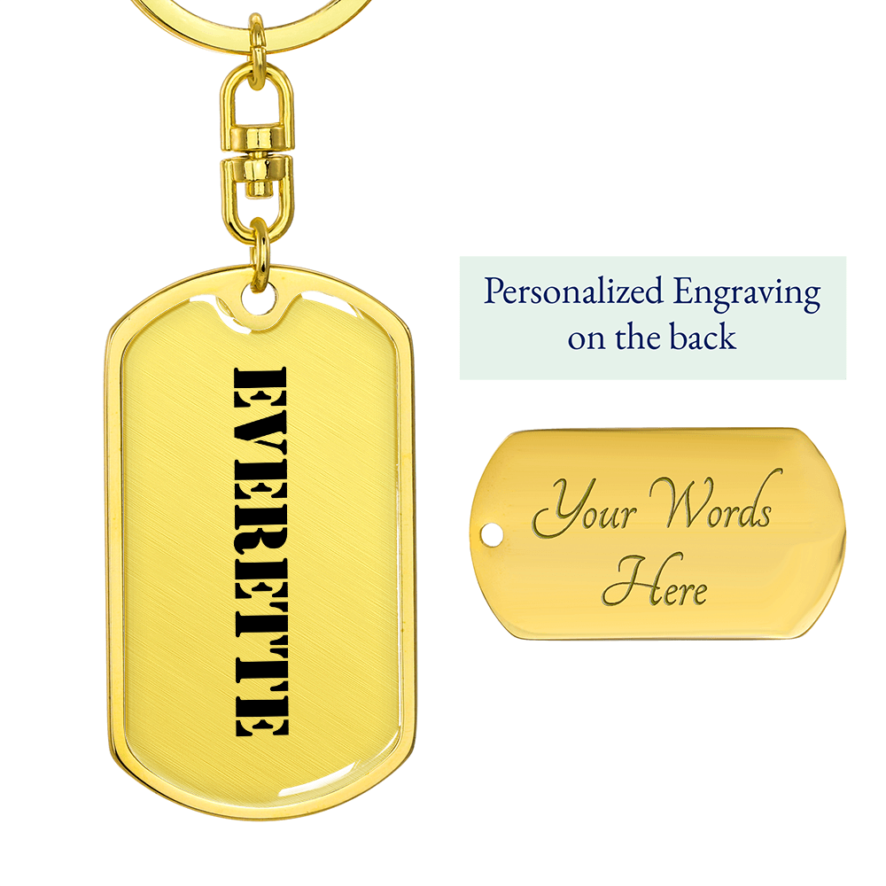 Everette - Luxury Dog Tag Keychain