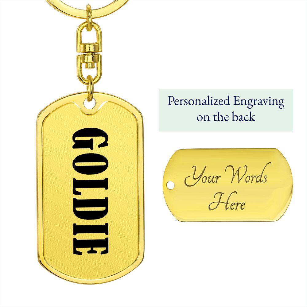 Goldie v01 - Luxury Dog Tag Keychain