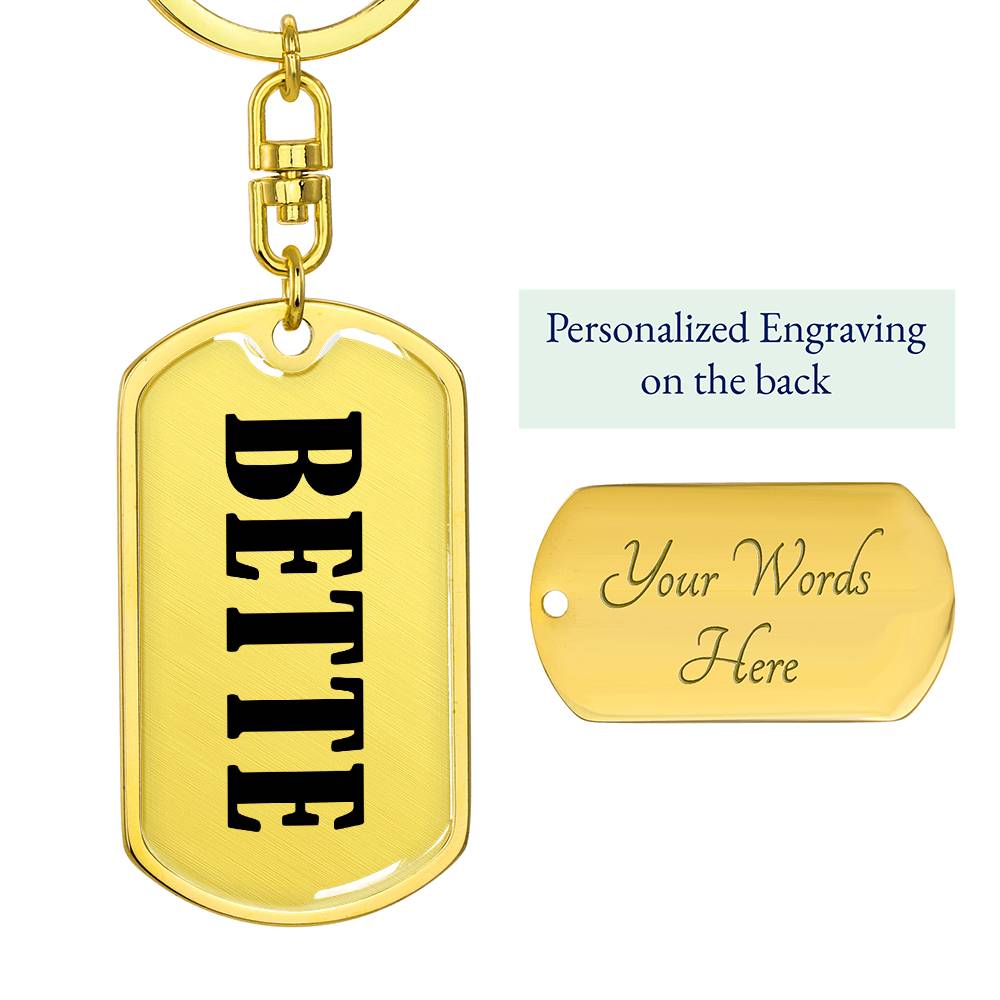 Bette v01 - Luxury Dog Tag Keychain