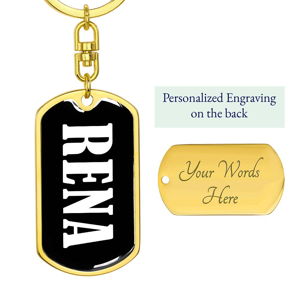 Rena v03 - Luxury Dog Tag Keychain
