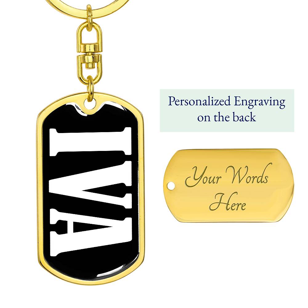 Iva v03 - Luxury Dog Tag Keychain