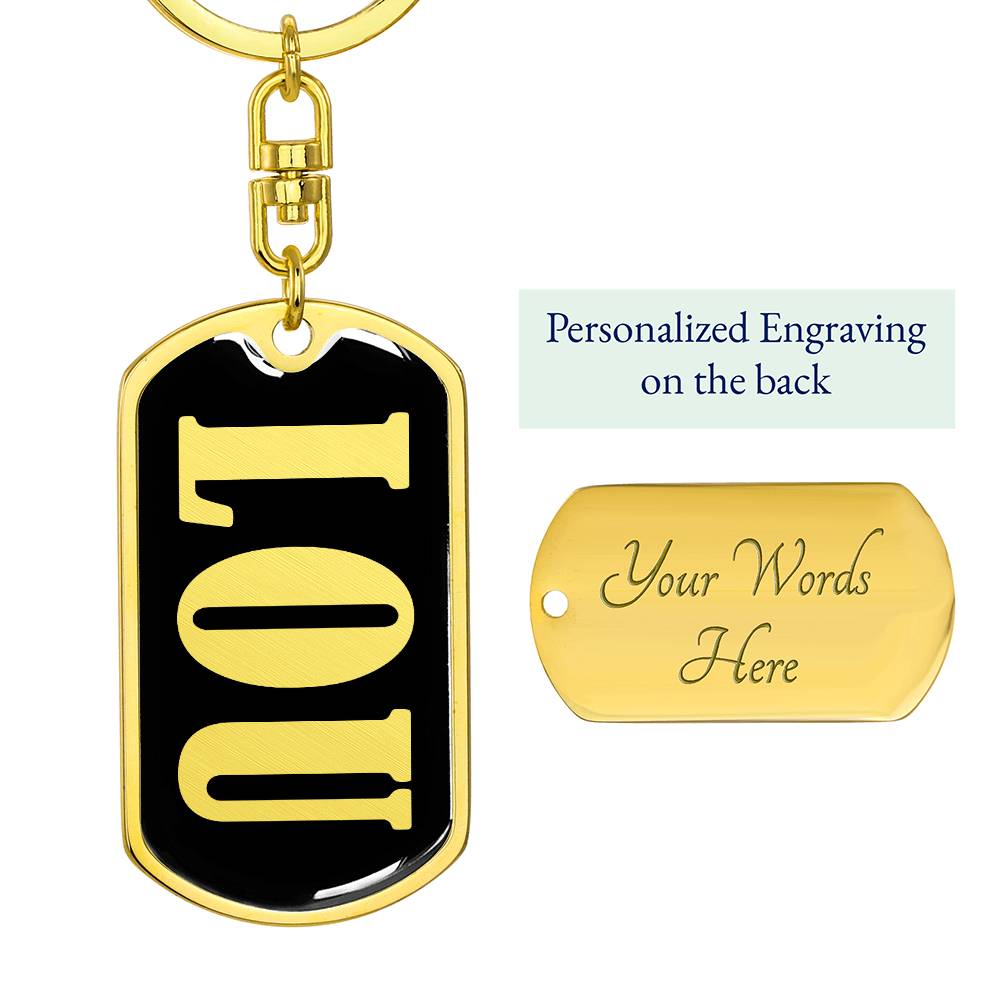 Lou v02 - Luxury Dog Tag Keychain