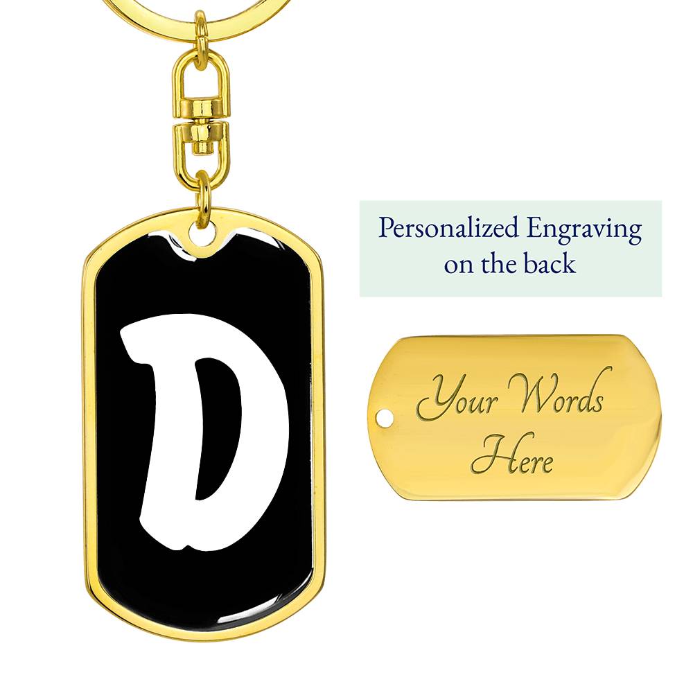 Initial D v3b - Luxury Dog Tag Keychain
