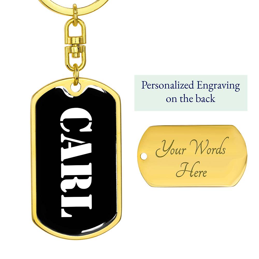Carl v2 - Luxury Dog Tag Keychain