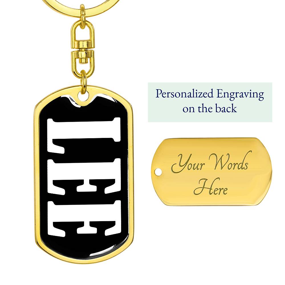 Lee v01w - Luxury Dog Tag Keychain