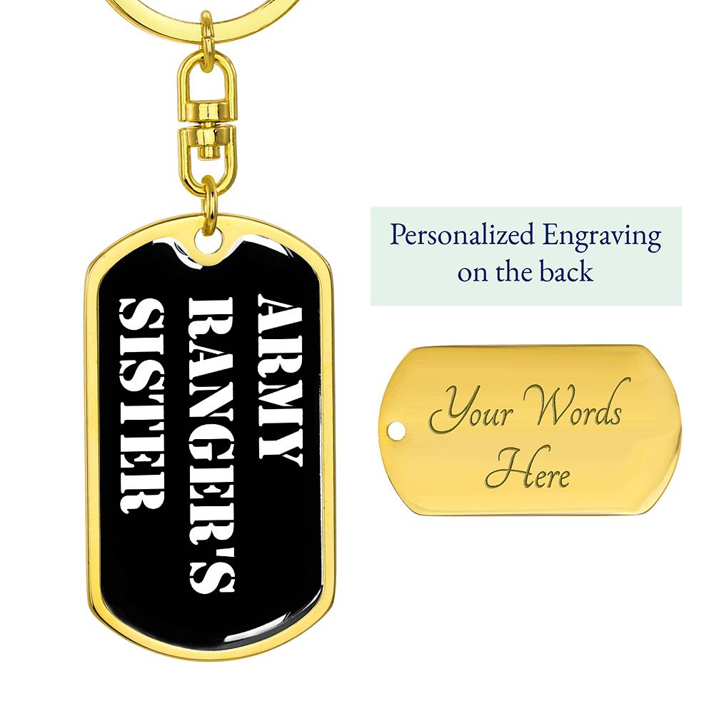 Army Ranger's Sister v3 - Luxury Dog Tag Keychain